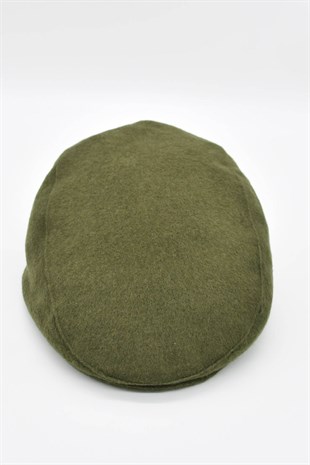 Erkek Yumuşak Siper Yün Kasket-Haki