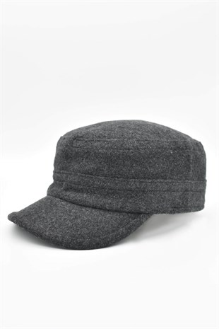 Erkek Yün Castro Şapka-Füme