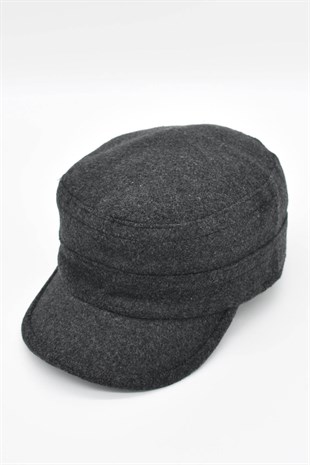 Erkek Yün Castro Şapka-Füme
