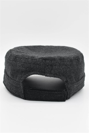 Erkek Yün Castro Şapka-Füme