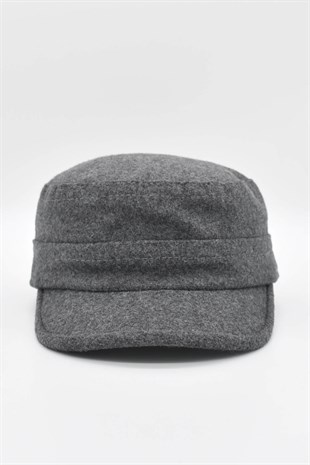 Erkek Yün Castro Şapka-Gri