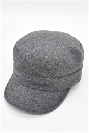 Erkek Yün Castro Şapka-Gri