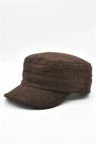 Erkek Yün Castro Şapka-Kahve