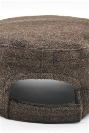 Erkek Yün Castro Şapka-Kahve