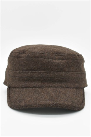 Erkek Yün Castro Şapka-Kahve