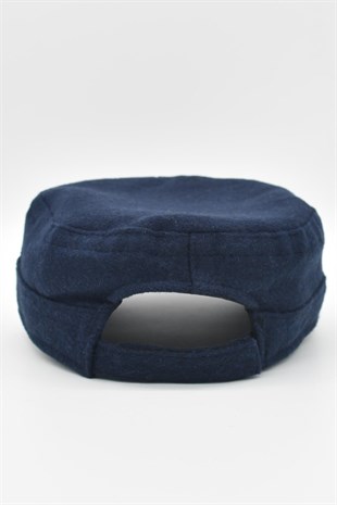 Erkek Yün Castro Şapka-Lacivert