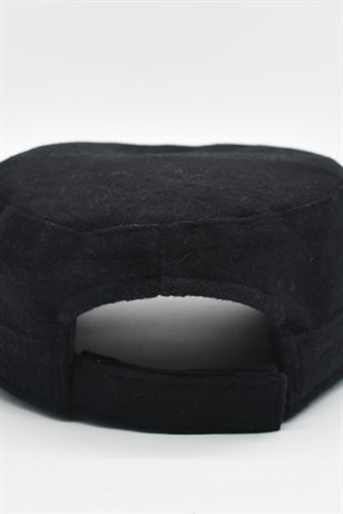 Erkek Yün Castro Şapka-Siyah