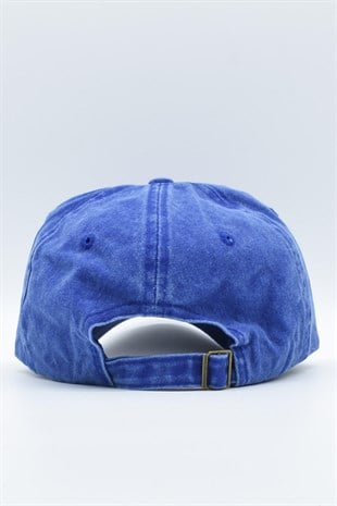 Washed Fabric Cotton Blue Womens Hat Cap