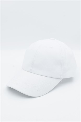 Womens %100 Cotton White Cap Baseball Hat