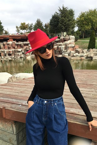 Red Fedora Hat