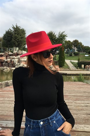 Red Fedora Hat