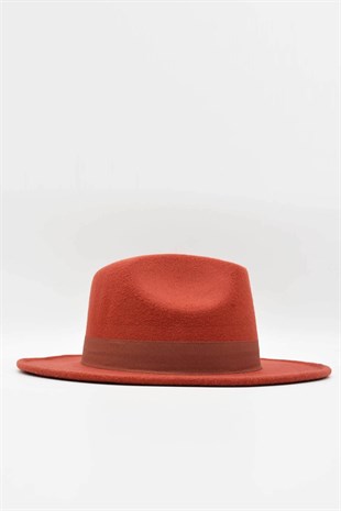 Brick Color Fedora Hat