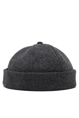 Kışlık Yeni Stil Yün Retro Balıksırtı Hip-Hop Docker Şapka