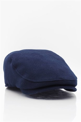 Cosmos Navy Mens Winter English Style Flat Cap