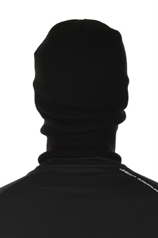 Örgü Kar Maskesi Siyah Balaclava