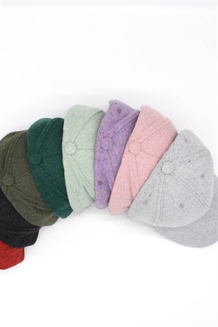 Womens Khaki Winter Baseball Cap Hat