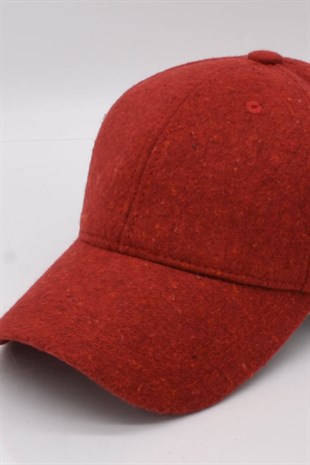 Womens Red Winter Baseball Cap Hat