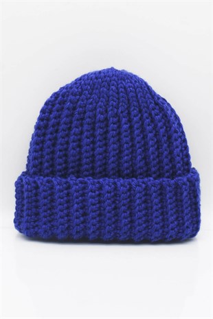 Hand Made Handmade Winter Beanie-Navy