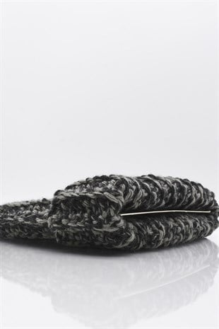 Hand Made Handmade Winter Beanie Muline Beige-Black