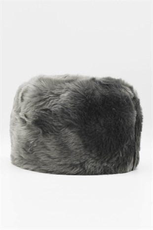 Kadın Cossack Kalpak Kürklü Gri Şapka