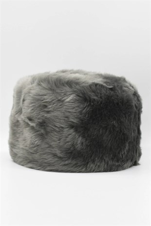 Kadın Cossack Kalpak Kürklü Gri Şapka