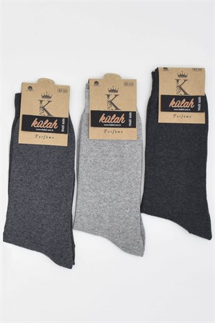 Erkek Pamuklu 3 Çift Çorap Kokulu 40-44