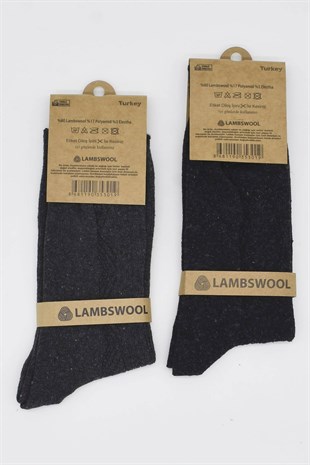 Erkek Yün 2 Çift Çorap 40-44