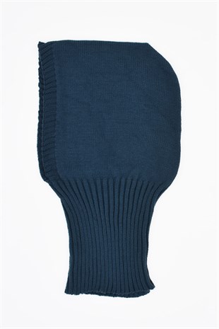 Balaclava Womens Knit Snow Mask Beanie Neck Collar Blue