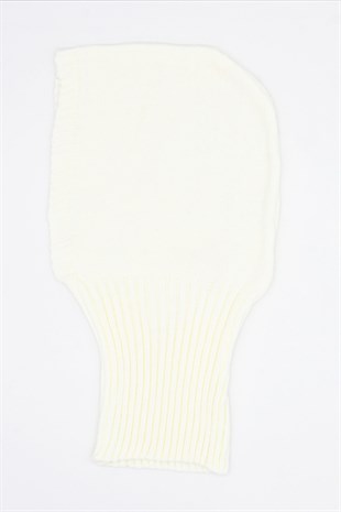 Balaclava Womens Knit Snow Mask Beanie Neck Collar Cream