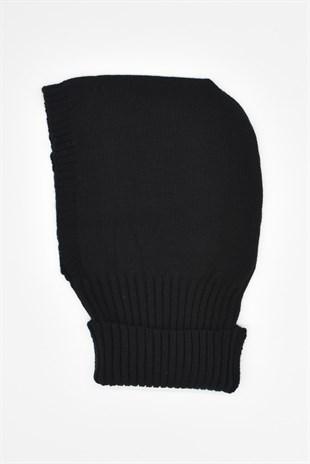 Balaclava Womens Knit Snow Mask Beanie Neck Collar Black