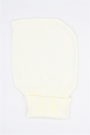 Balaclava Womens Knit Snow Mask Beanie Neck Collar Cream