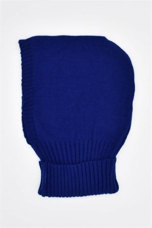 Balaclava Womens Knit Snow Mask Beanie Neck Collar Navy