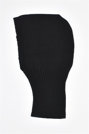 Balaclava Womens Knit Snow Mask Beanie Neck Collar Black