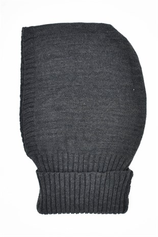 Balaclava Womens Knit Snow Mask Beanie Neck Collar Anthrachite