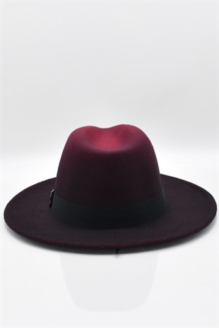 Erkek Multicolor Fötr Şapka Bordo Panama Hat