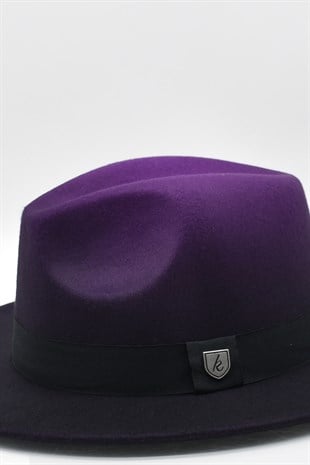 Erkek Multicolor Fötr Şapka Mor Panama Hat