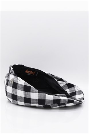 Erkek Siyah Ekoseli Kasket Yazlık Flat Cap Şapka