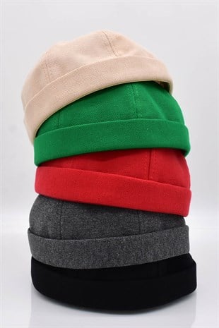 Womens Hipster Folded Cap Anthrachite Docker Hat