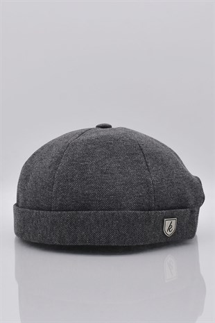 Womens Hipster Folded Cap Anthrachite Docker Hat