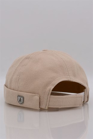 Erkek Hipster Premium Cap Bej Docker Şapka