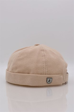 Erkek Hipster Premium Cap Bej Docker Şapka