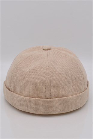 Erkek Hipster Premium Cap Bej Docker Şapka