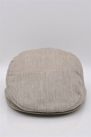 Erkek Bej Kasket Cotton Irish Flat Cap Şapka