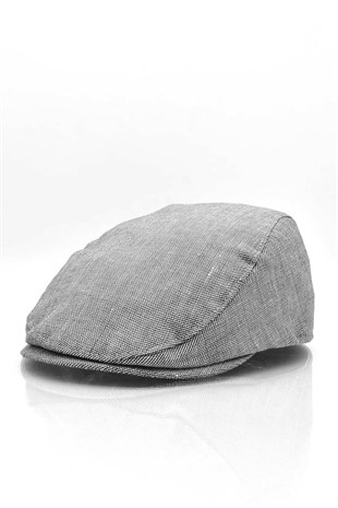 Erkek Siyah Kasket Cotton Irish Flat Cap Şapka