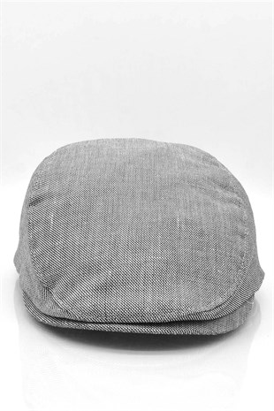 Erkek Siyah Kasket Cotton Irish Flat Cap Şapka