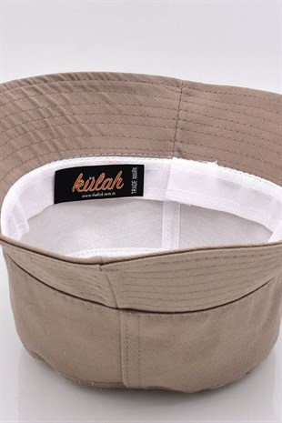 %100 Pamuk Camel Kova Balıkçı Şapka Bucket Hat
