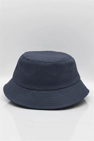 %100 Pamuk Lacivert Kova Balıkçı Şapka Bucket Hat