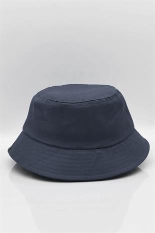 %100 Pamuk Lacivert Kova Balıkçı Şapka Bucket Hat