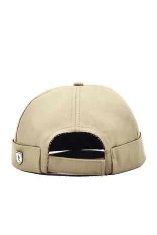 A.Beige Hiphop Docker Hat %100 Cotton Folded Cap