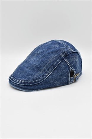Ayarlanabilir Tokalı Denim Yazlık Erkek Kot Kasket Şapka